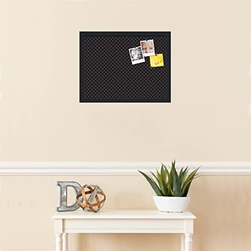 PinPix 20x15 inch Cork Bulletin Board. This Decorative Framed Pin Board Comes with Diamond Pattern in Black Design and Satin Black. Ideal for Home, Office Decor or School (PinPix-120) - Image 3