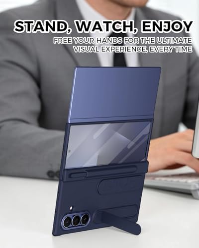 NINKI S Pen for Samsung Galaxy Z Trifold Wallet Case with Screen Protection & Loop,Heavy Duty Hinge Protector + Kickstand for Samsung Trifold Phone Case Finger Band Z Trifold Card Holder Cover Gray - Image 2