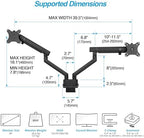 AVLT Laptop & Monitor Arm Desk Mount for 17-38" Screens - Black - Image 3