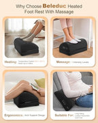 Beleduc Heated Foot Rest Under Desk at Work,Ergonomic Under Desk Foot Stool - Image 6