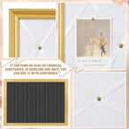 DoubleFill White Bulletin Board 21"×27" Linen Fabric Decorative Board Hanging Memo Boards for Women Large Cork Bulletin Boards for Home Office with 20 Pushpins - White Linen with Gold Frame - Image 4