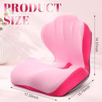 Chumia Ergonomic Seat Cushion Back Support for Office Chair Car, Pink - Image 2