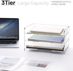 SANRUI Acrylic Paper Organizer Letter Tray, 3 Tier Enlarged File Holder - Image 6