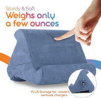 Flippy Original Tablet Pillow Stand & iPad Holder, Gift for Book Lovers & Readers, Multi-Angle Stand with Storage for Lap, Desk & Bed, Compatible with Kindle, Fire, iPad & Samsung, BlueHue 4.0 - Image 4