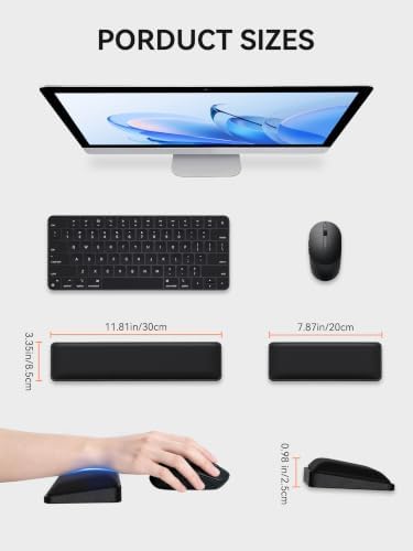 Cooling Gel Wrist Rest Set, Compact Keyboard & Mouse Wrist Support Pad - Image 6