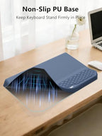 2-in-1 Ergonomic Keyboard Stand with Wrist Rest, Blue - Image 5