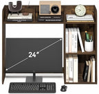 Furinno Classic Desk Shelf, 5-Shelf Desktop Hutch, Book Shelf, 3-Tier Desk Organzier, for Office Supplies, Office Desk Accessories, for Home Office, College, Dorm, Amber Pine - Image 5