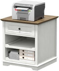 REDAYFUR Lateral File Cabinet 3 Drawer File Cabinet with Charging Station, Printer Stand with Open Adjustable Storage Shelves, Lateral Filing Cabinet for Home Office by Alwaysreadyforyou