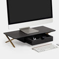 Anji Mountain Monitor Stand for Desk - Desktop Organizer & Laptop Riser, Ergonomic Monitor Riser, Space-Saving, Durable, Easy Assembly & Ideal for Home & Office,Black, 24-Inch, Storage Edition by AnjiMountain
