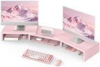 TAVR Dual Monitor Stand Riser, Wooden Computer Monitor Stand for 2 Monitors by TAVRFurniture