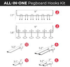 INCLY 312PCS Peg Board Organizer Accessories Kit for Organizing Tools - Image 4