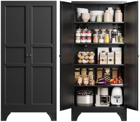 Yizosh Metal Pantry Storage Cabinet Kitchen Cabinet Kitchen Pantry by Yizosh