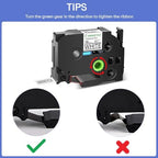 GREENCYCLE 18mm Label Maker Tape Compatible for Brother P-Touch TZe-241 18mm 0.7'' Laminated White TZ-241 TZe241 Black on White TZe TZ Tape for Ptouch PT-D400 D410 D600 D610BT P700 P750W, 10 Pack - Image 5