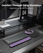 Ergonomic Mouse Pad and Keyboard Wrist Rest Set (Black&Purple) - Image 6
