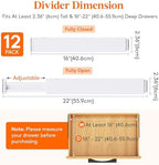 Lifewit 2.36" Upgrade Kitchen Drawer Dividers, Adjustable Drawer Organizer - Image 3