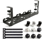 No-Drill Expandable Desk Cable Tray with 9 Magnetic Clips by Unknown