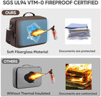 BALEINE Fireproof Document Box with Lock, Waterproof Fire Safe File Bag - Image 6