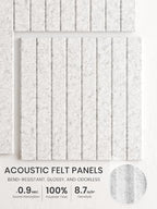 Bumusty 48"x 36" Large Felt Bulletin Board Tiles, Minimalist Gray - Image 3