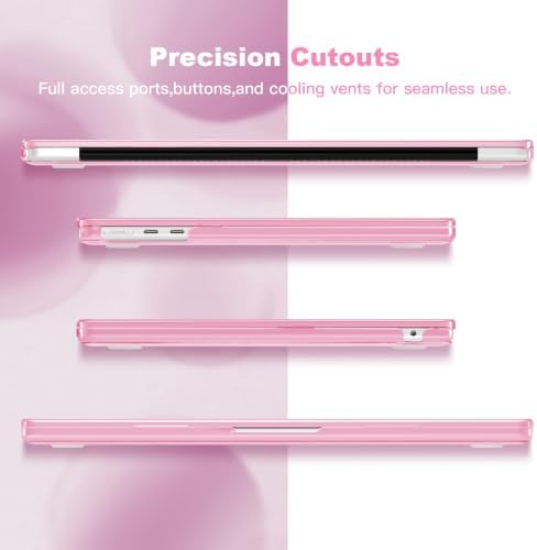 Teryeefi Case for MacBook Air 13.6 inch M5 M4 M3 M2 (2022-2026 Release), Pink Striped - Image 7