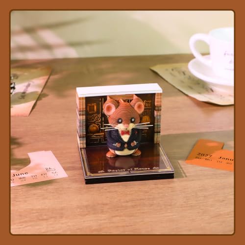 3D Calendar 2027,Time Piece Calendar 2027 With LED Lights,3D Art Calendar Memo Pad,Magical Mouse Desktop Decoration,Tear-Away 3D Paper Art Notepad,Christmas Gift,New Year Gift (Magical Mouse) - Image 6