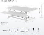 VIVO White 42 in Standing Desk Converter, DESK-V042KW - Image 3