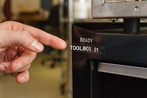 Brady Authentic (M21-375-430-WT-CL) Harsh Environment Polyester Label for Lab, Asset Tracking and Datacom, White on Clear- For M210, M210-LAB, M211, BMP21-PLUS and BMP21-LAB Printers, 0.375" W, 21' L - Image 3