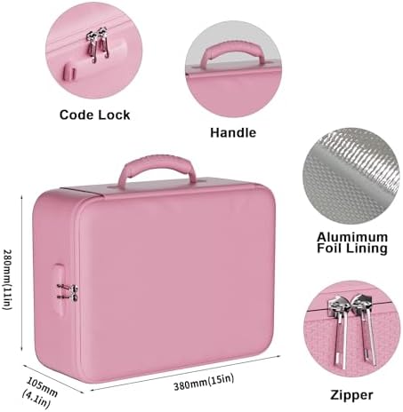 DocSafe 5200°F Fireproof Document Organizer Box with Lock, Pink (Soft) - Image 5