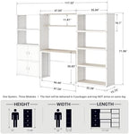 FLEXIMOUNTS 117"L Modular Garage Storage Cabinet with Workbench, White - Image 2