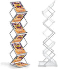 Inpack Literature Rack, Magazine Display, Foldable Brochure, Silver, 1-Pack by Inpack