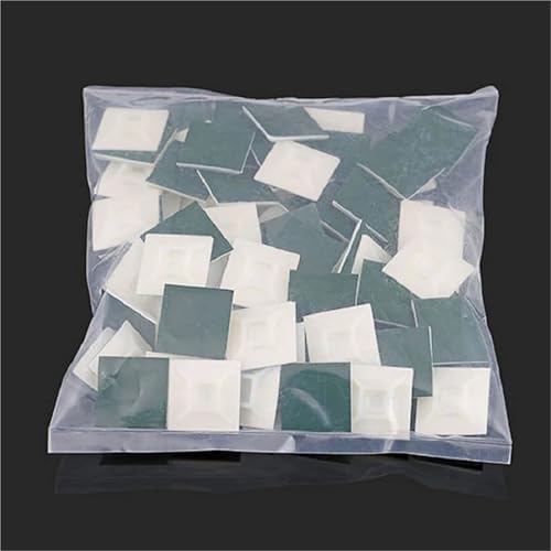 Zip Tie Mounts 300Pcs HS Type Nylon Cable Clamps Self Adhesive Cord Clip Mount Wire Tie Fix Holder Desk Line Organizer Managements For Home Office Cable Management(White HS-102) - Image 7