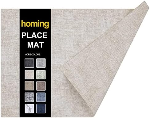homing Faux Leather Heat Resistant Placemats 6 Packs by homing