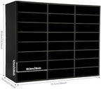24 Compartments Literature Organizer with Adjustable Shelves Desktop File Sorter Mail Center Paper Storage Cabinet Home & Office Mailbox School Classroom Keepers (Black 24 Slots) - Image 2