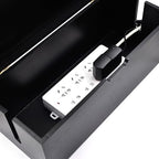 15 Inch Bamboo Large Cable Management Box, Black Cord Organizer - Image 4