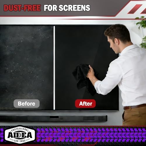 AIDEA Microfiber Cleaning Cloth Black 150PK,Cleaning Rags Shop Towel 12×12" - Image 6