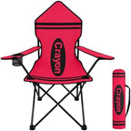 School Reading & Activity Chair, Red Crayon Design Portable Folding Seat with Armrests, Cup Holder and Carry Bag for Classroom Learning Center, Library Corner, Back to School by Unknown