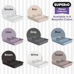 Superio Ribbed Collection - Decorative Plastic Desk Drawer Organizer Tray, Lilac Purple (Set of 5) Open Home Storage Bins Organizer Baskets, for Organizing Closet Shelves Drawer Shelf - Image 4