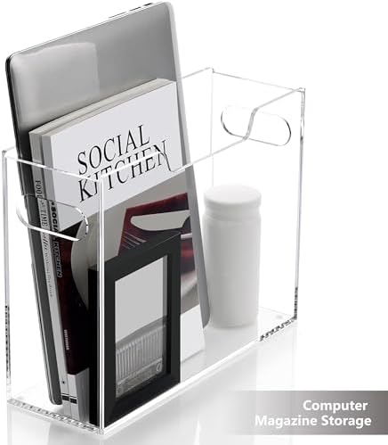 DINGHUO Acrylic Hanging File Organizer Box with Handles - Image 7