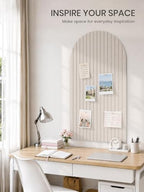 Large Arched Felt Bulletin Board 47.2''×25.5'', Oatmeal - Image 6