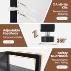 DREAMADE 4-Tier 37" Desk Hutch, Desk Shelf, Black - Image 6