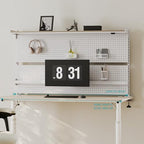 EUREKA ERGONOMIC Desk Pegboard Dual Monitor Stand 59x34 White - Image 2