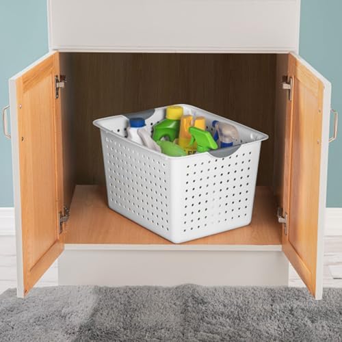 Sterilite Deep Ultra Basket, Open Top Plastic Storage Organizer, 6-Pack - Image 6