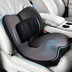 FLORICH 2 in1 Truck Seat Cushion and Lumbar Support Pillow Memory Foam Car Seat Cushion with Adjustable Strap for Truck Driver Long Drives, Fits Semi Truck Seat,Car,Office&Gaming Chair(Black) by FLORICH