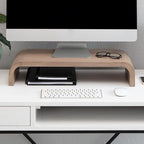 Anji Mountain Monitor Stand for Desk - Desktop Organizer & Laptop Riser, Ergonomic Monitor Riser, Space-Saving, Durable, Easy Assembly & Ideal for Home & Office, Biscotti, Classic by AnjiMountain