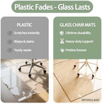 Tempered Glass Chair Mat for Carpet 55"x36", Floor Protector - Image 5