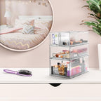 Sorbus Clear Stackable Storage Drawers with Handles (Small Wide, 2 Pack) - Image 5