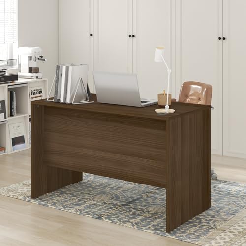 Furinno Roger Computer Desk, 47 Inch Rectangular Executive Desk with Modesty Panel, Home Office Desk with Thick Tabletop, Desk Cord Grommet, Scratchproof, for Home Study, Office, Modern Walnut by Furinno-FitsYourSpaceFitsYourBudget