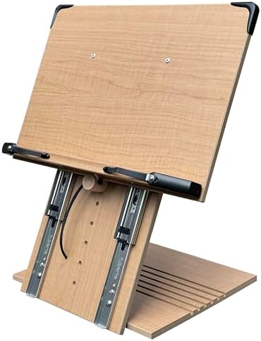 BS2500PRO XL Super Heavy Duty 15.4x10.5 Portable Height Adjustable Foldable Eye Level Bookstand Holder for Reading Hands Free Large Thick Heavy College Textbooks Tablets Neck Pain Free by ABookStand