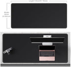 Mydours 52" x 24" XXL Large Desk Mat, PU Leather Full Desk Mouse Pad, Black - Image 2