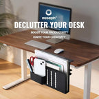 Desk Side Storage Organizer, Under Desk Laptop Holder with Magnetic Slot - Image 2