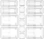 14 PCS Adjustable Clear Drawer Organizer Set - 3-Size Acrylic Storage Boxes for Makeup, Stationery, Kitchen Utensils, Tools & Bedroom Dresser Organization - Image 6